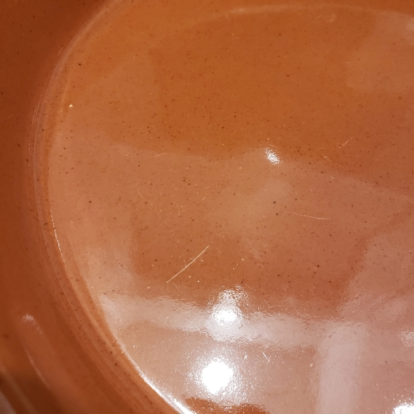 Vintage Bennington Potters 1883 Brown round stoneware dish - Picture 3 of 5